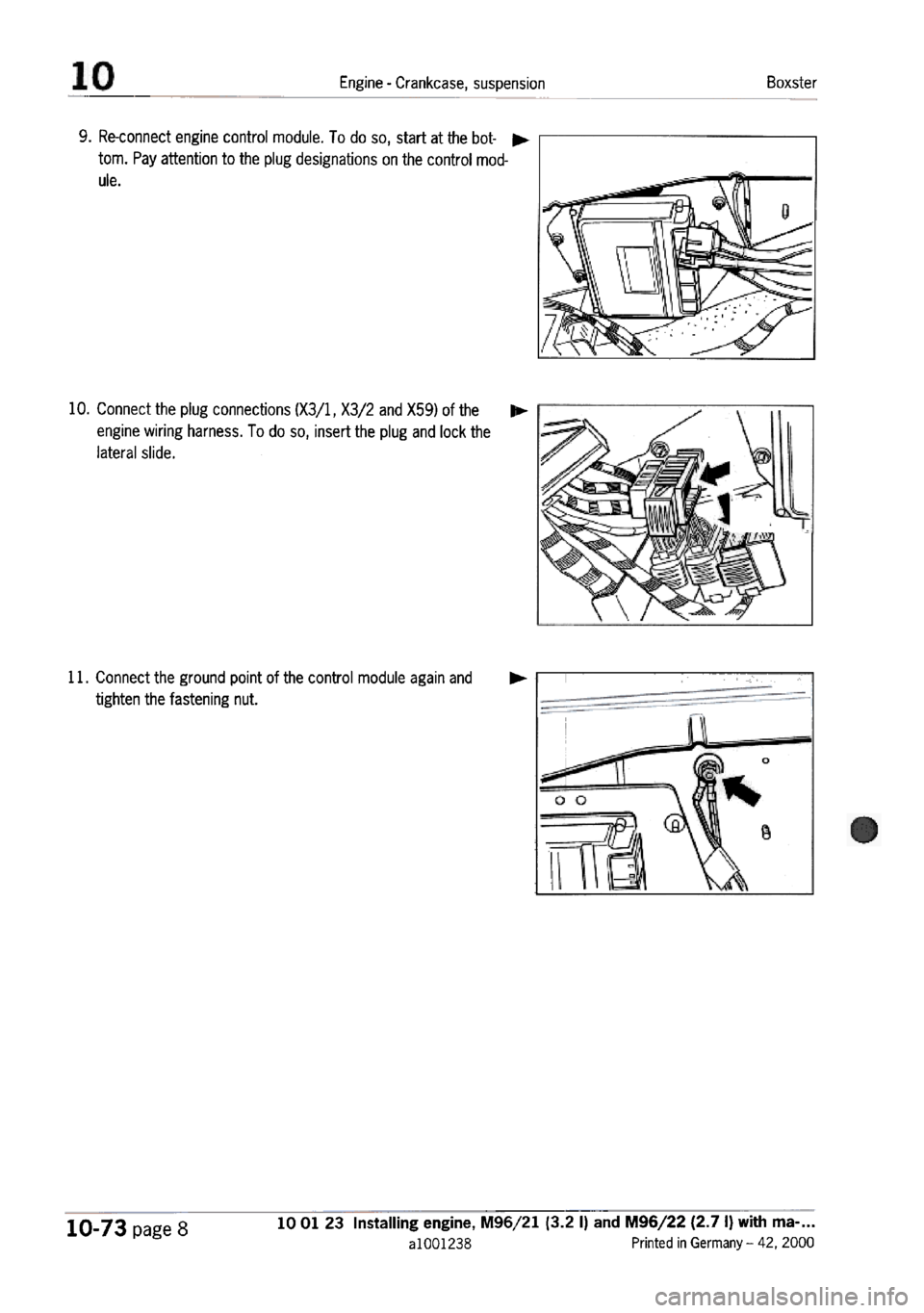 PORSCHE 986 BOXSTER 1997  Workshop Manual 