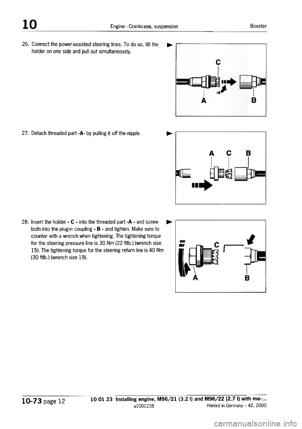 PORSCHE 986 BOXSTER 1997  Workshop Manual 