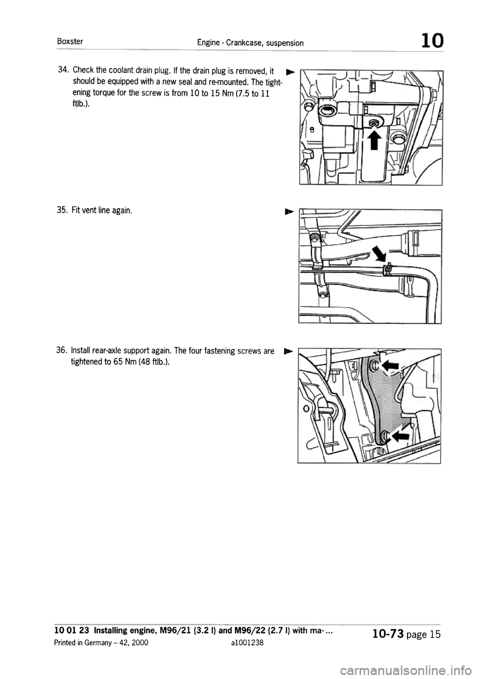 PORSCHE 986 BOXSTER 1997  Workshop Manual 