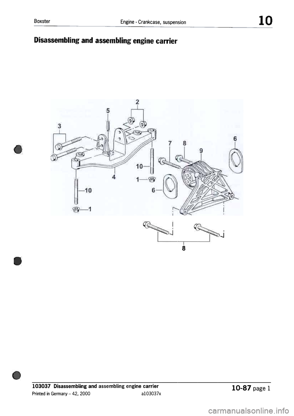 PORSCHE 986 BOXSTER 1997  Workshop Manual 