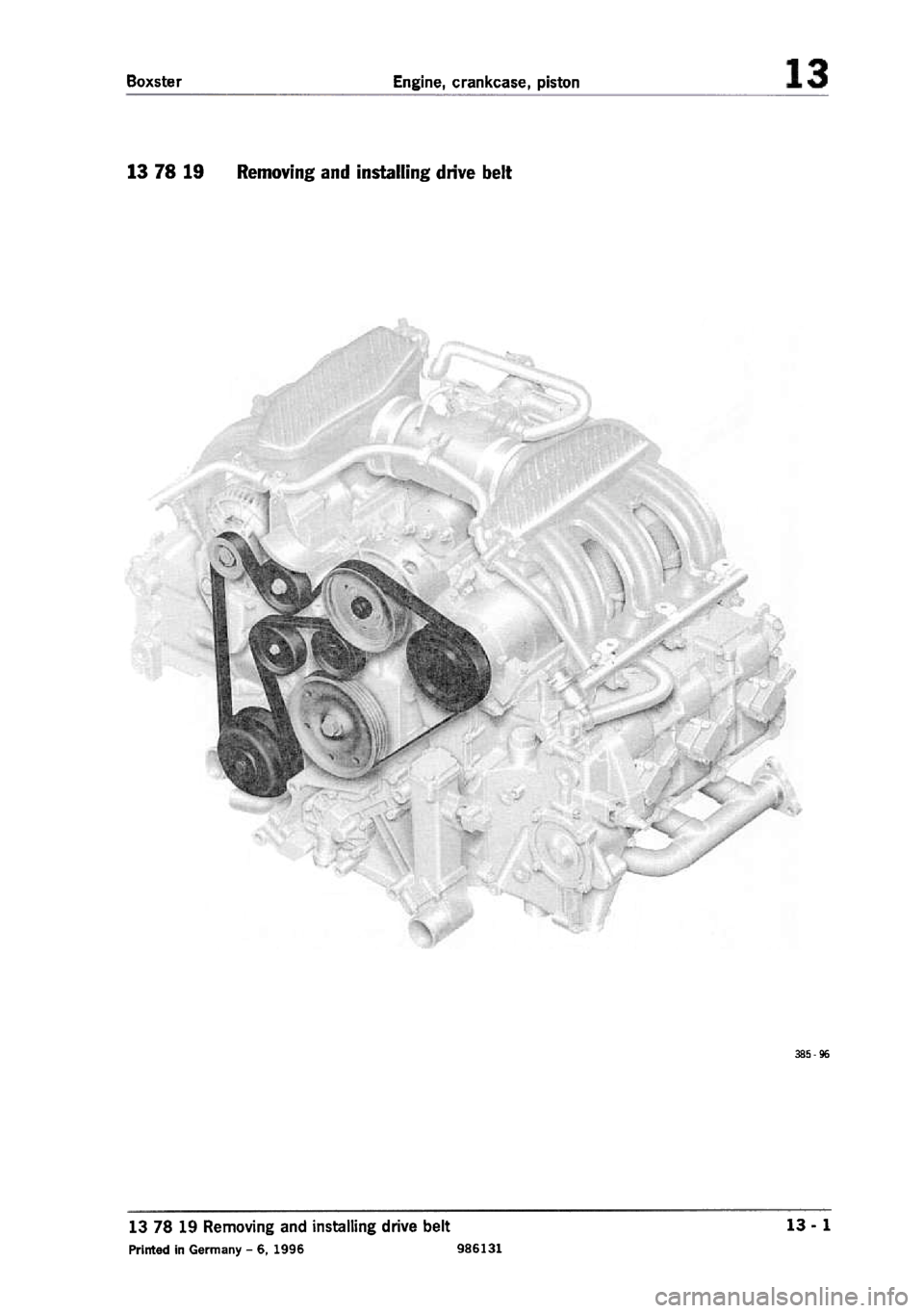 PORSCHE 986 BOXSTER 1997  Workshop Manual 