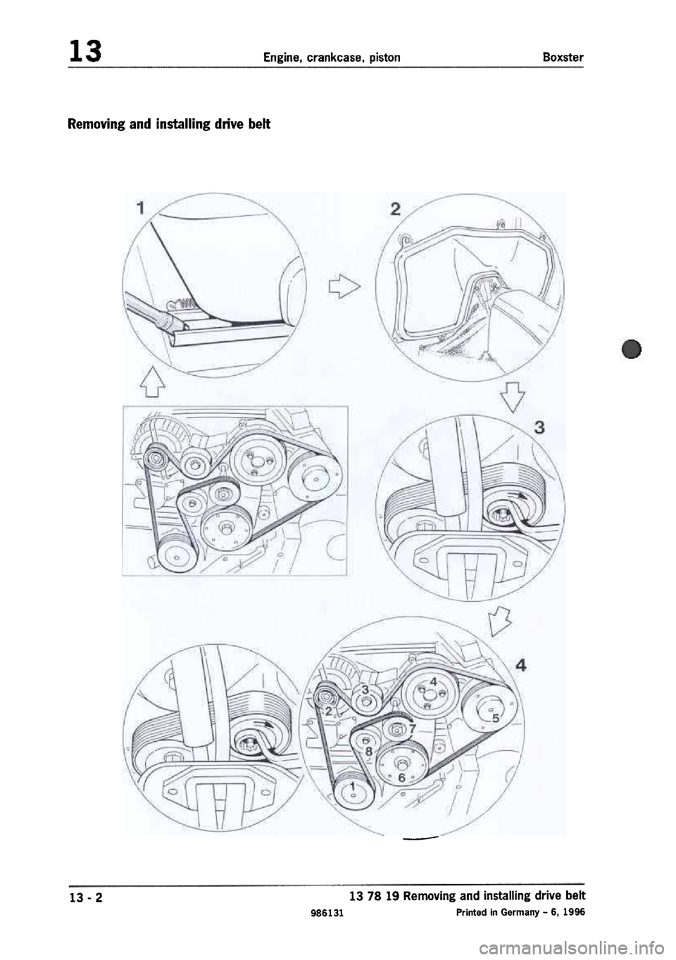PORSCHE 986 BOXSTER 1997  Workshop Manual 