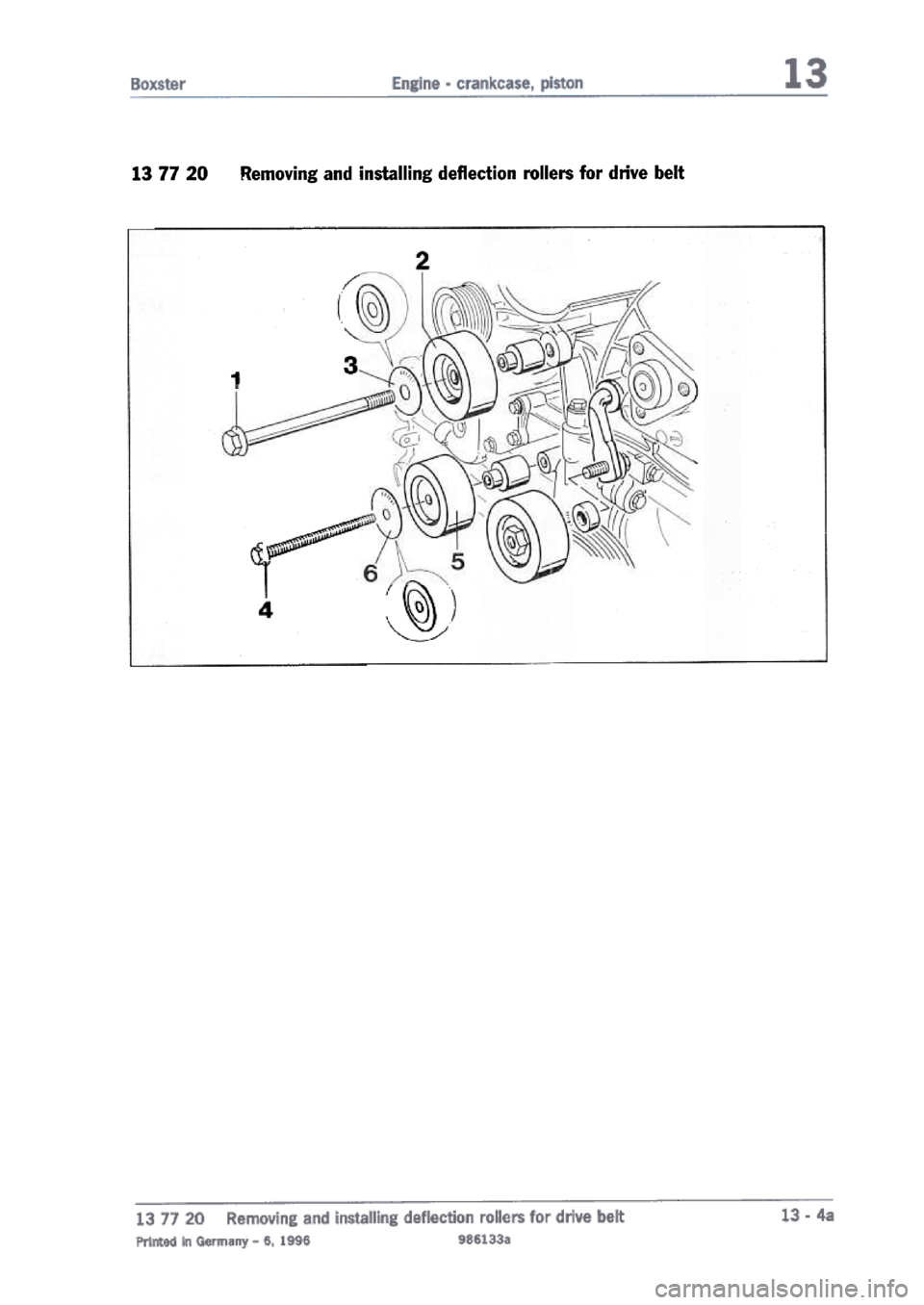 PORSCHE 986 BOXSTER 1997  Workshop Manual 