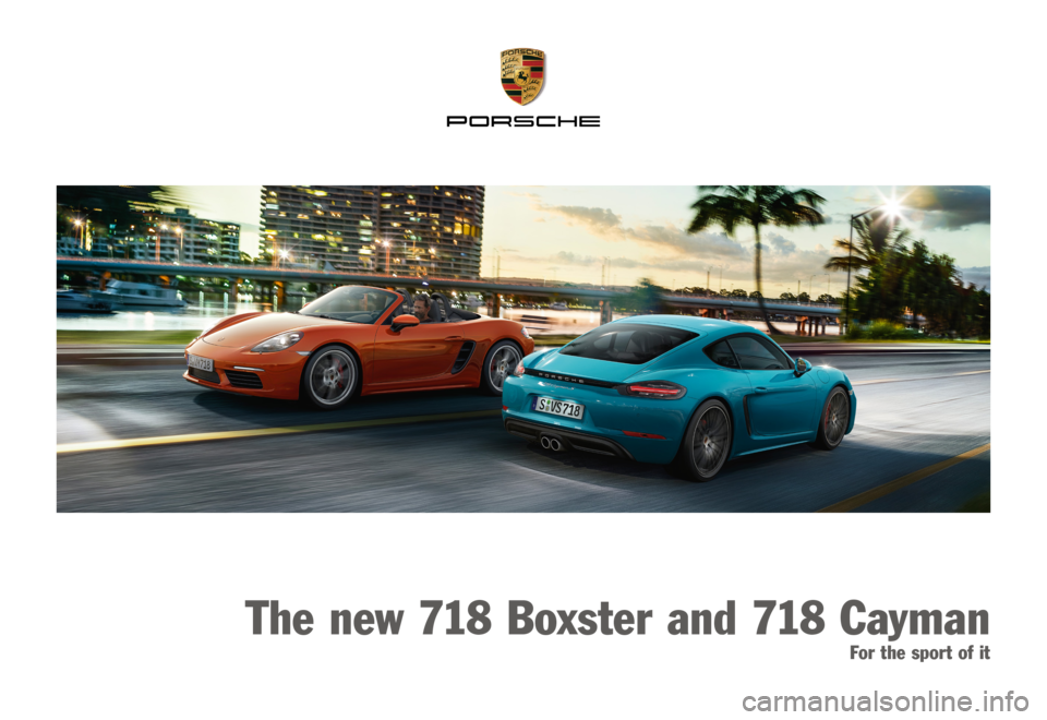 PORSCHE 718 2016 1.G Information Manual 