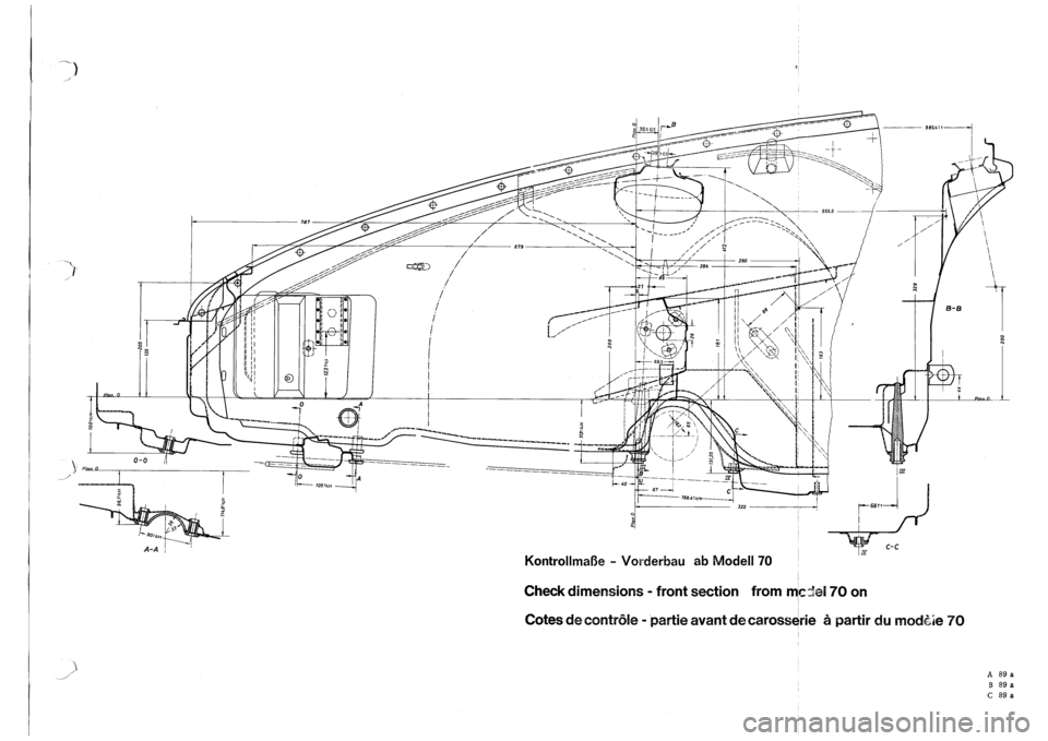 PORSCHE 911 1970 1.G Body Diagrams Workshop Manual 