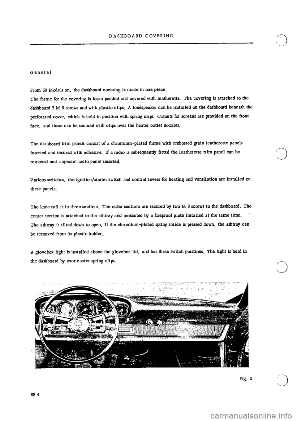 PORSCHE 911 1965 1.G Body Parts User Guide 