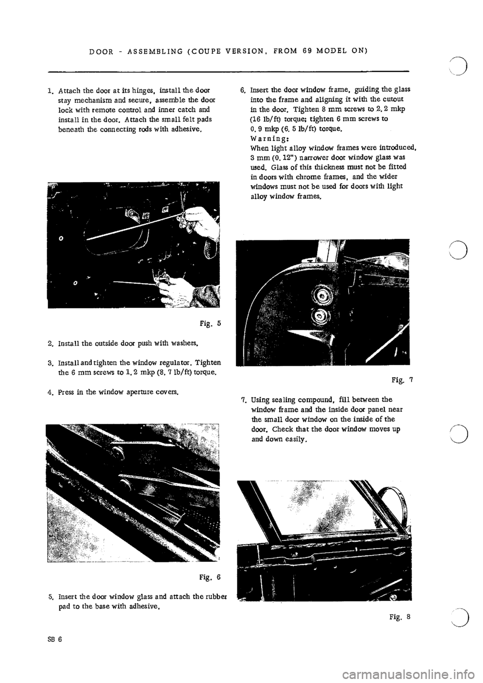 PORSCHE 911 1966 1.G Body Parts Owners Manual 