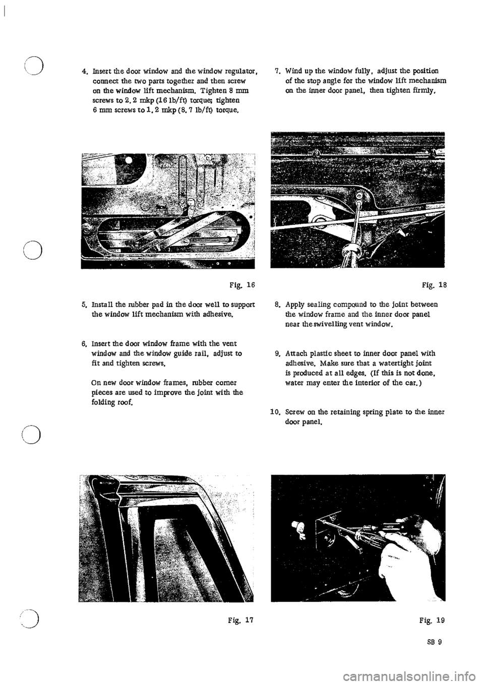 PORSCHE 911 1965 1.G Body Parts Owners Manual 