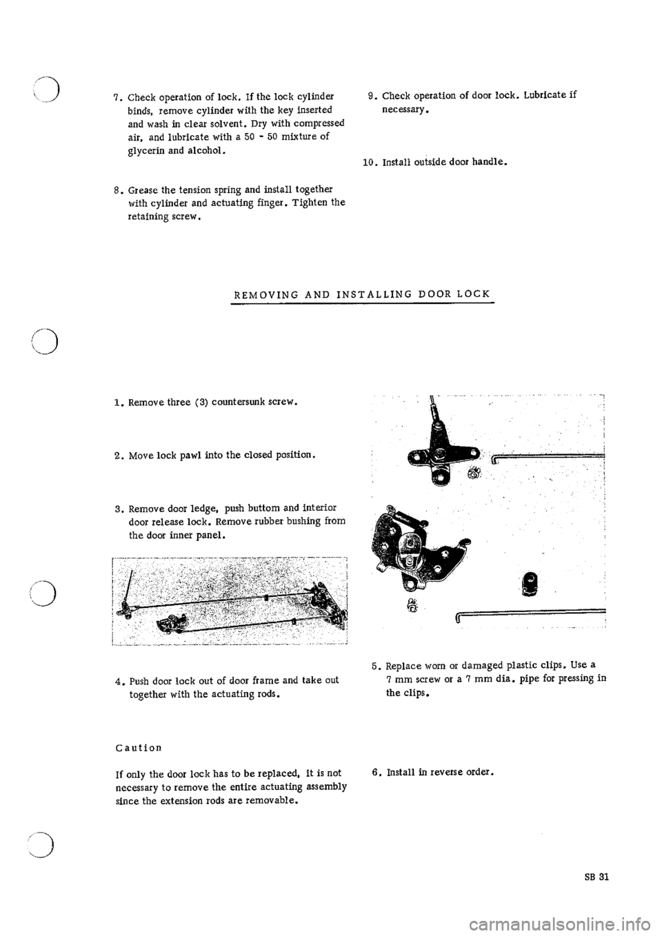 PORSCHE 911 1966 1.G Body Parts Service Manual 
