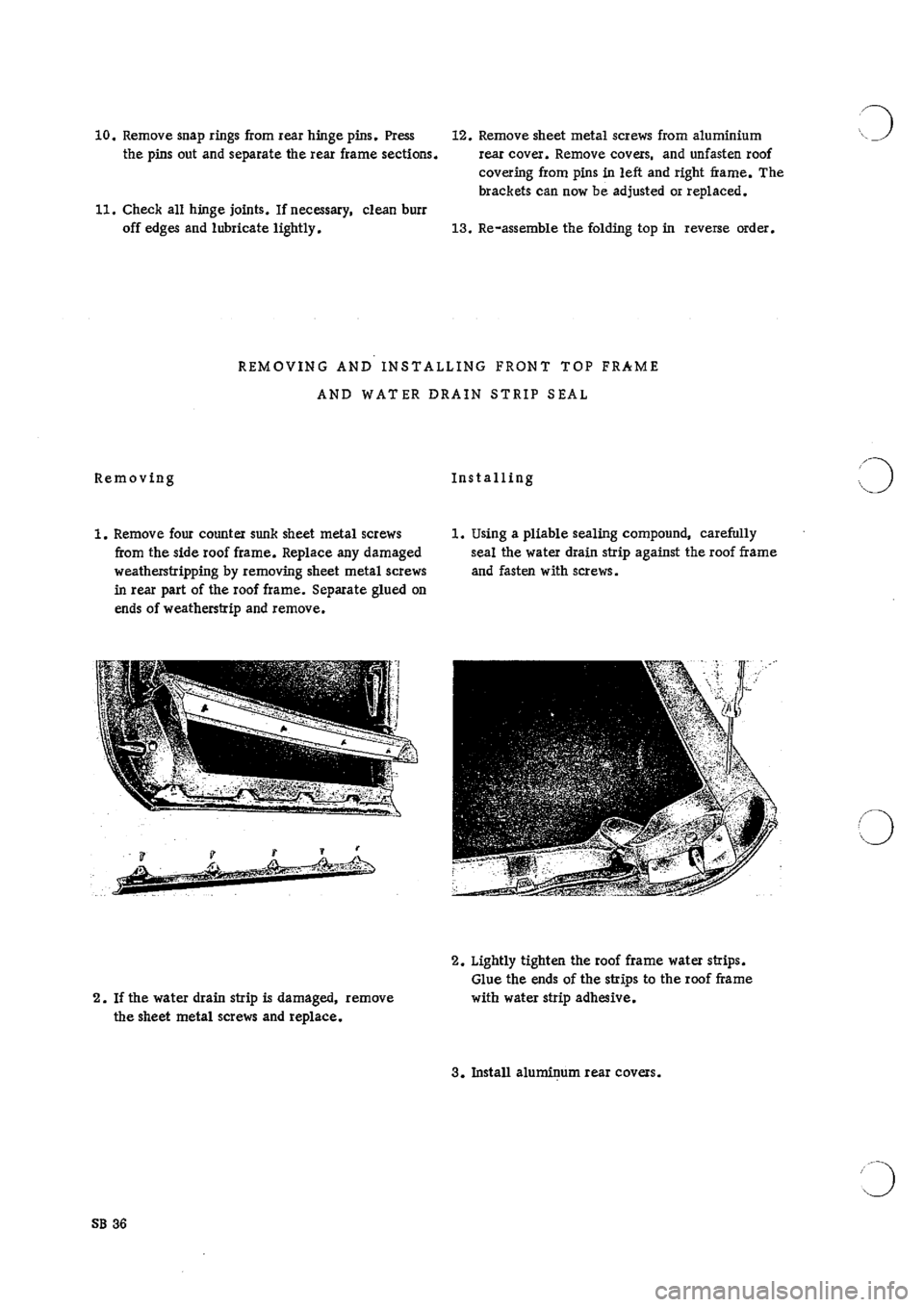 PORSCHE 911 1965 1.G Body Parts Repair Manual 