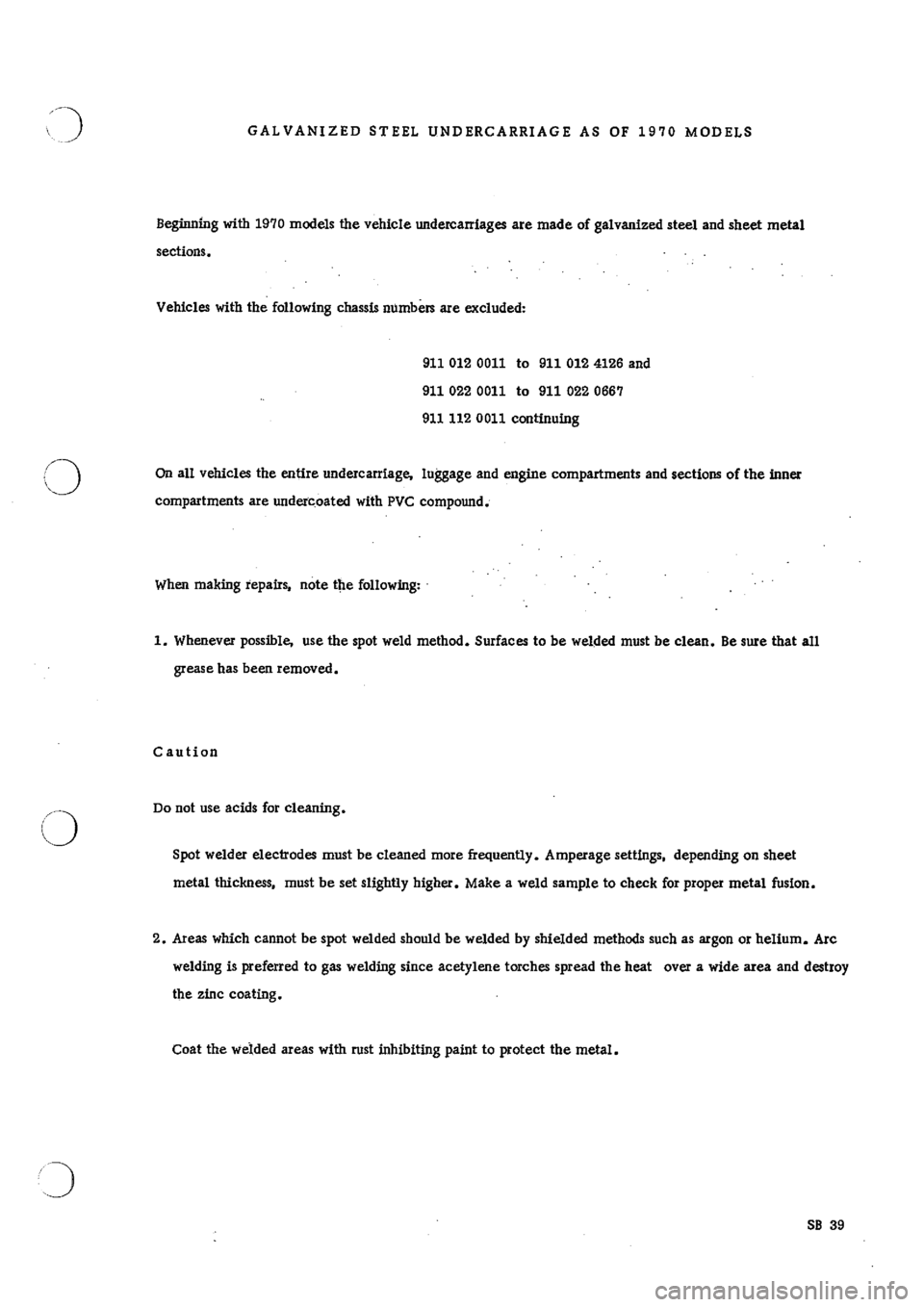 PORSCHE 911 1970 1.G Body Parts Repair Manual PORSCHE 911 1970 1.G Body Parts Repair Manual