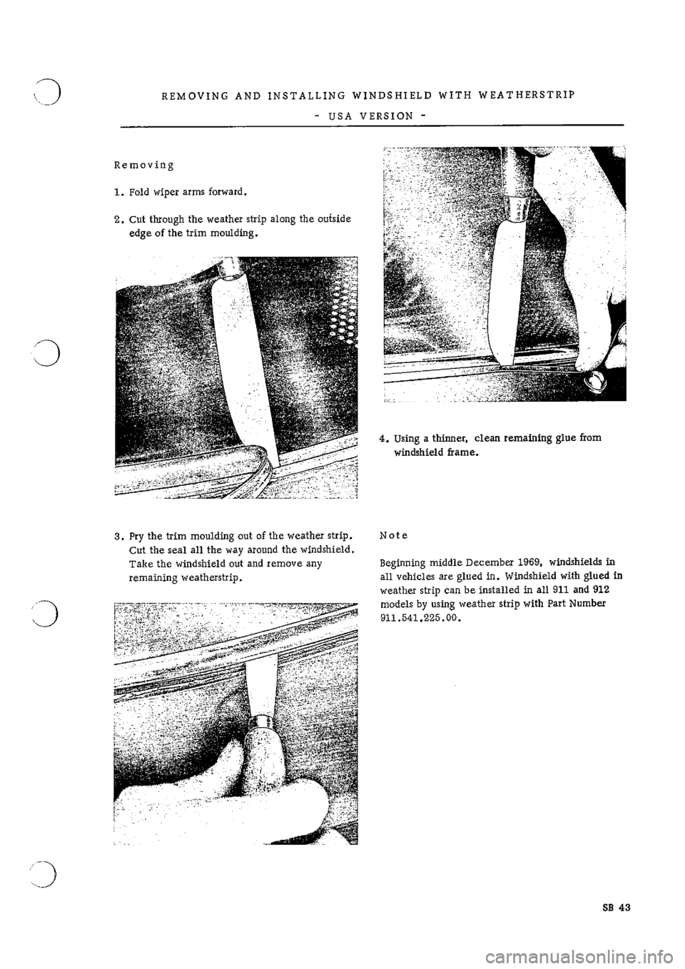 PORSCHE 911 1966 1.G Body Parts Repair Manual 