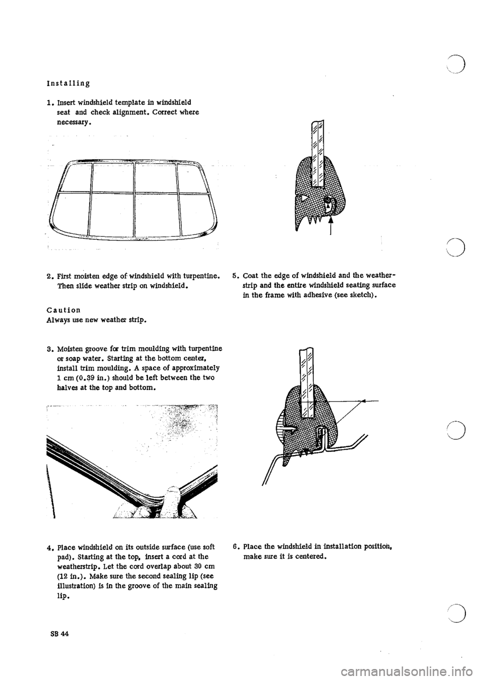 PORSCHE 911 1965 1.G Body Parts Repair Manual 