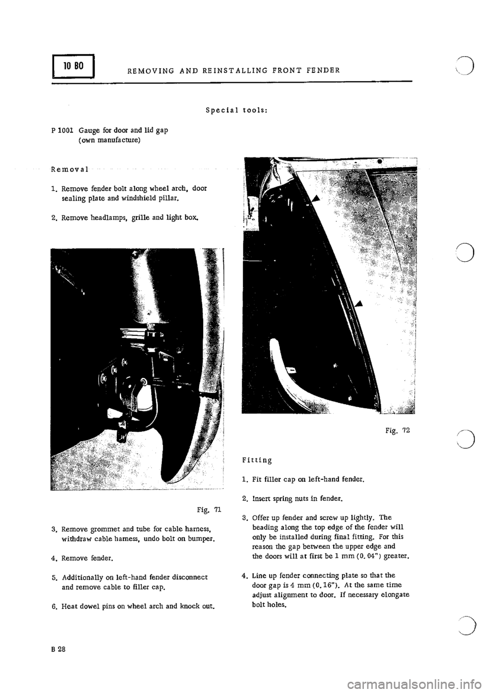 PORSCHE 911 1970 1.G Body Parts 2 Owners Guide 