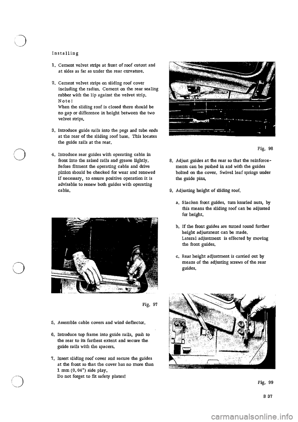 PORSCHE 911 1966 1.G Body Parts 2 Service Manual 