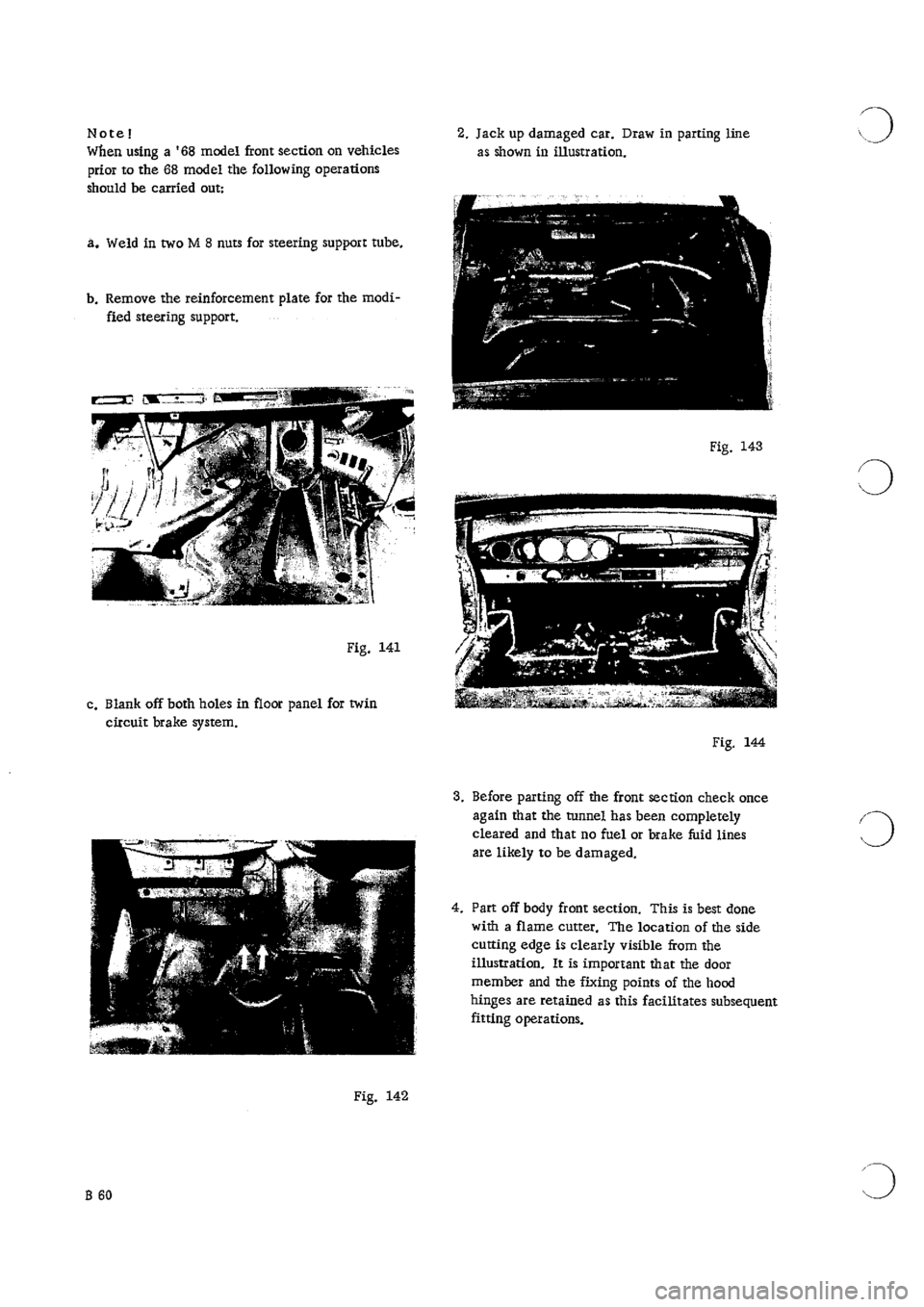 PORSCHE 911 1966 1.G Body Parts 2 Repair Manual 