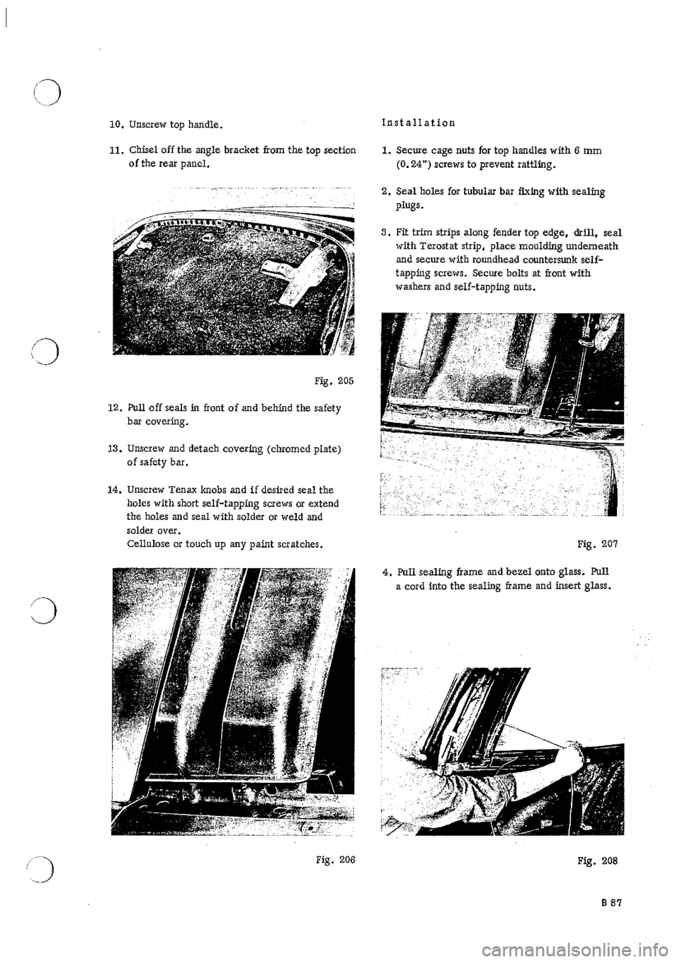 PORSCHE 911 1965 1.G Body Parts 2 Owners Manual 