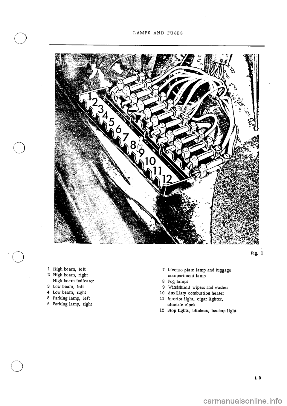 PORSCHE 911 1965 1.G Electrical Workshop Manual 