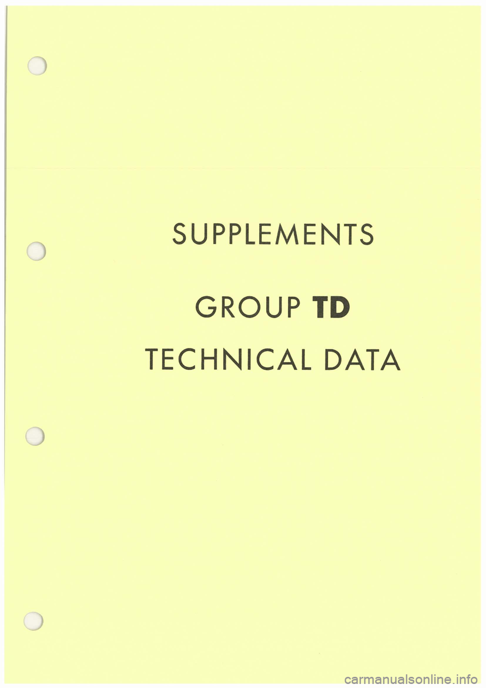 PORSCHE 911 1965 1.G Technical Data Workshop Manual 