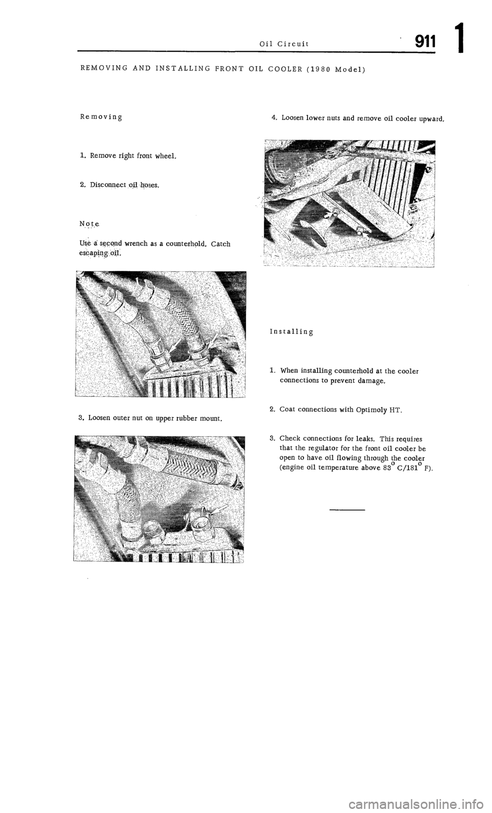 PORSCHE 911 1972 1.G 1 Owners Manual PORSCHE 911 1972 1.G 1 Owners Manual