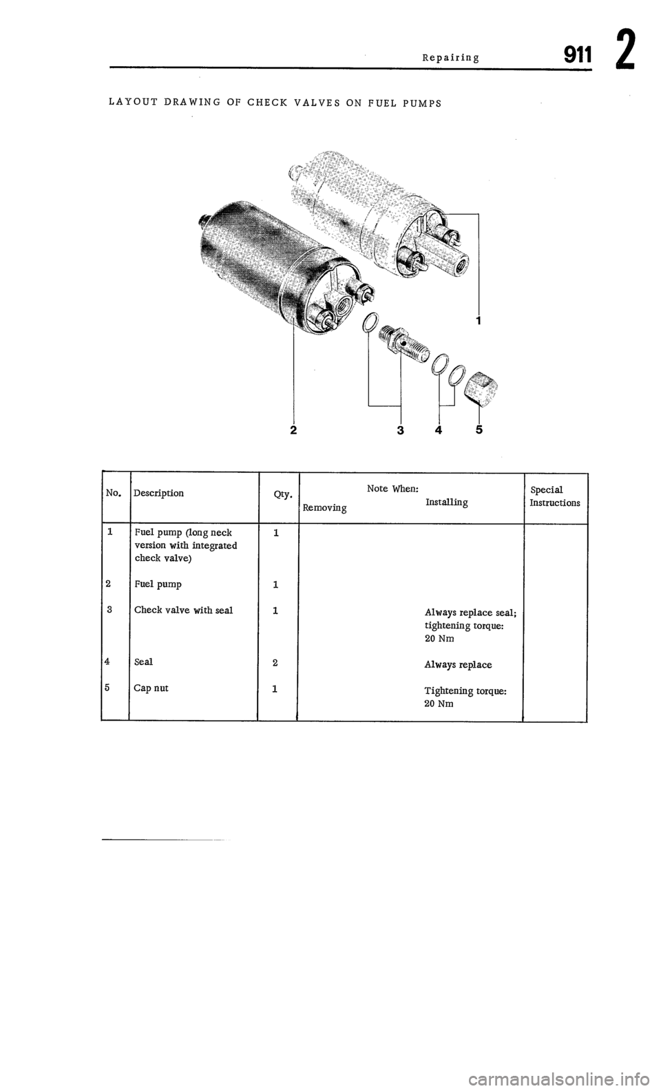 PORSCHE 911 1972 1.G Workshop Manual 2 