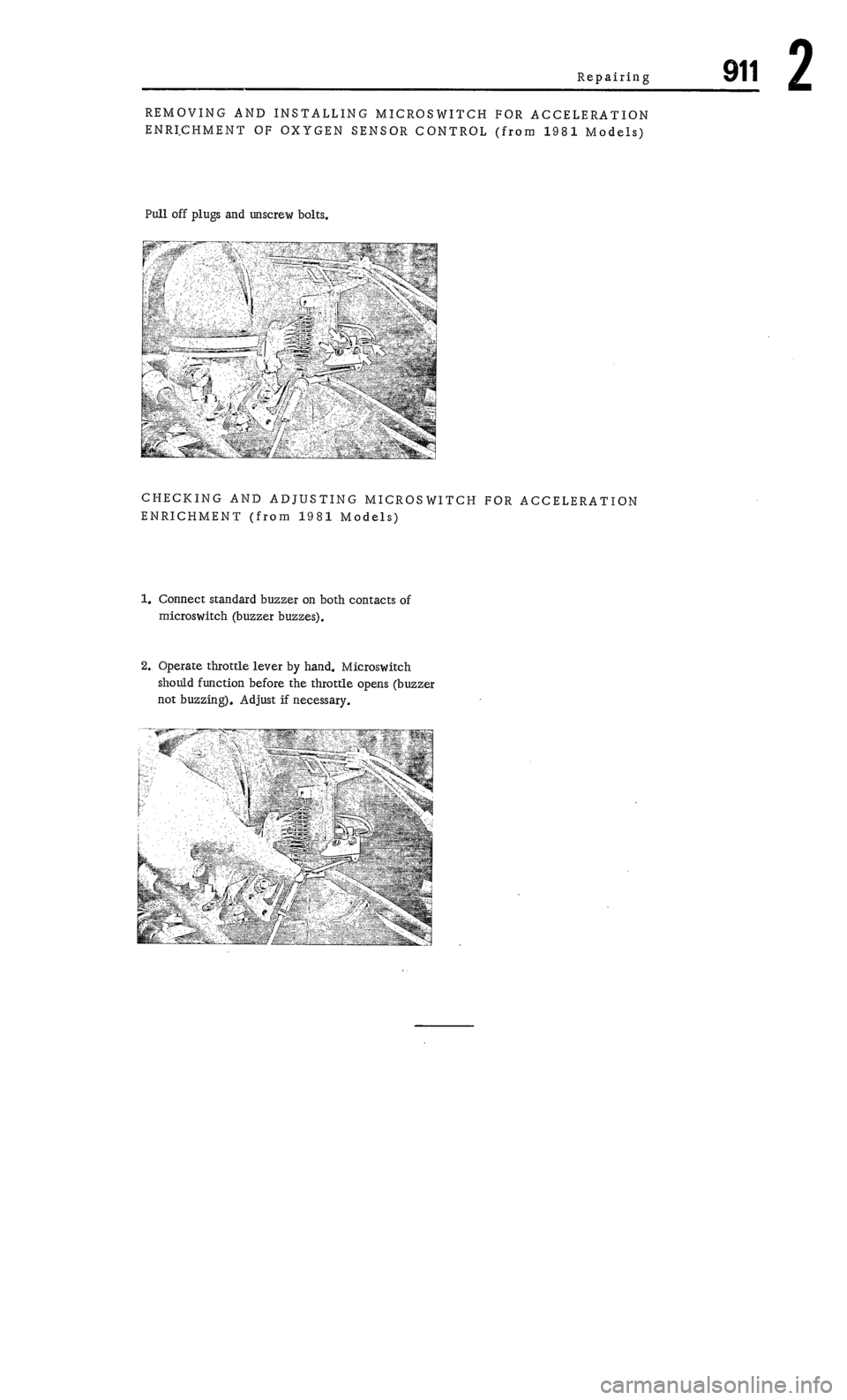 PORSCHE 911 1972 1.G Workshop Manual 2 