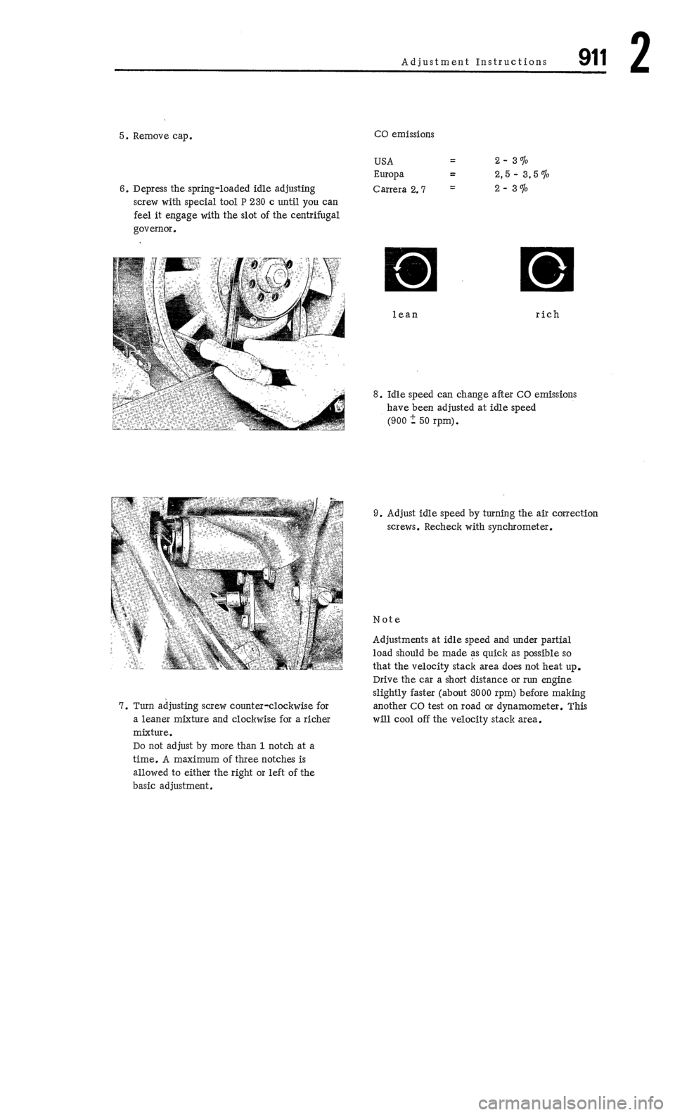 PORSCHE 911 1972 1.G Workshop Manual 2 