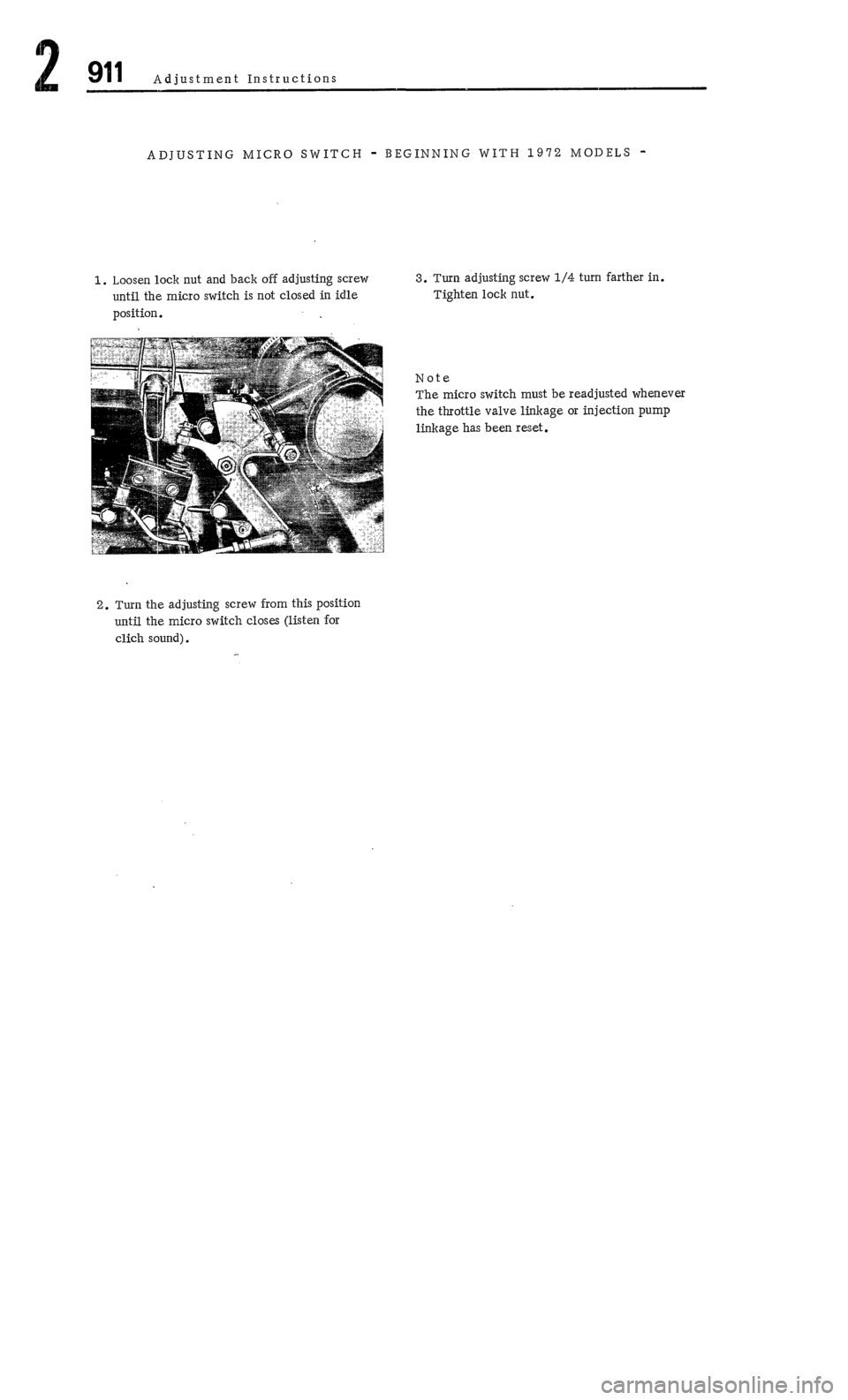 PORSCHE 911 1972 1.G Workshop Manual 2 