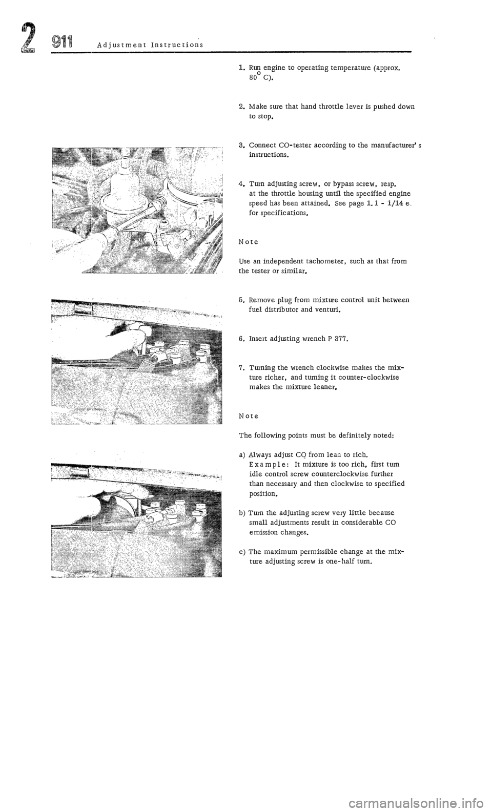 PORSCHE 911 1972 1.G Workshop Manual 2 