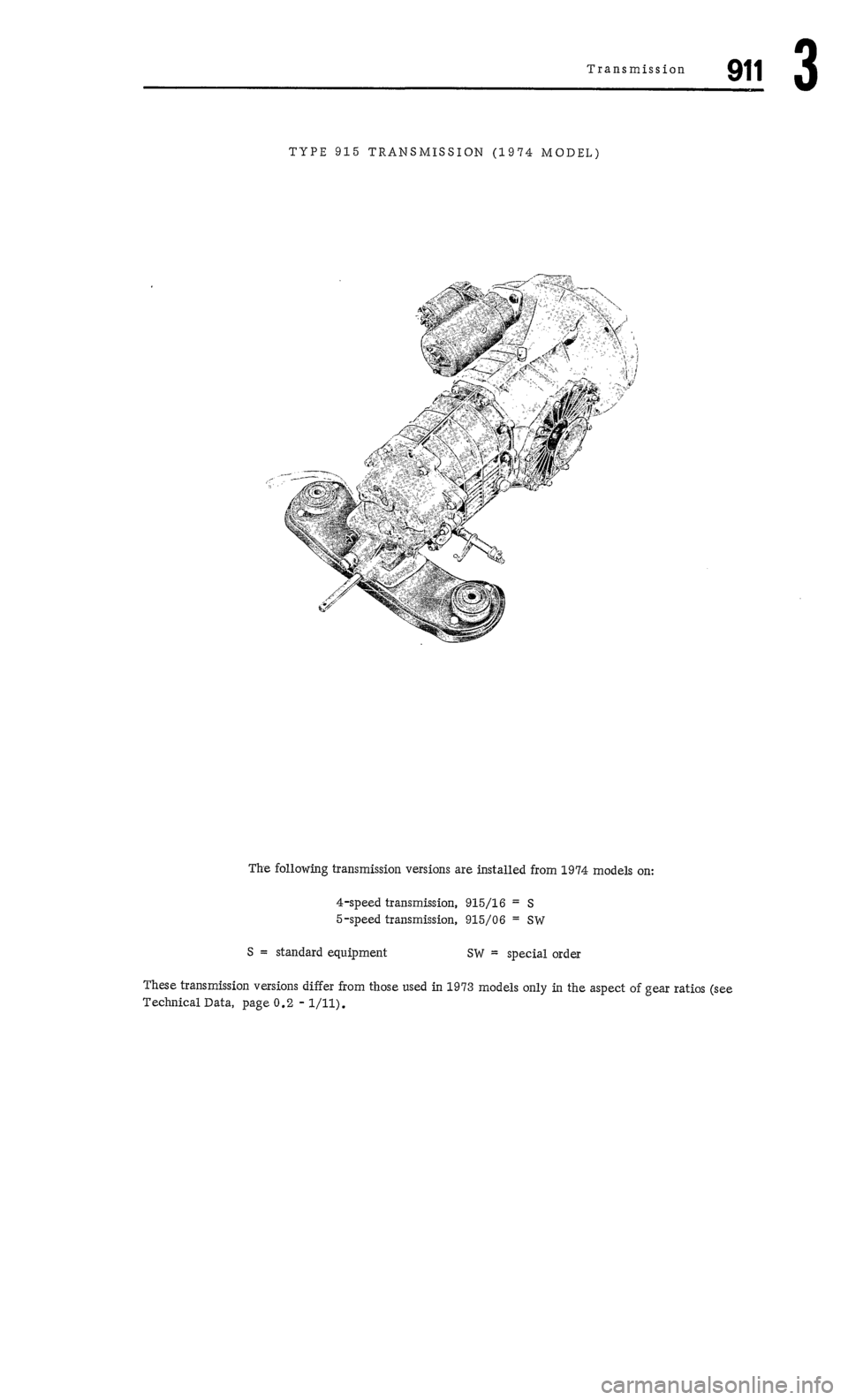 PORSCHE 911 1972 1.G Workshop Manual 2 PORSCHE 911 1972 1.G Workshop Manual 2