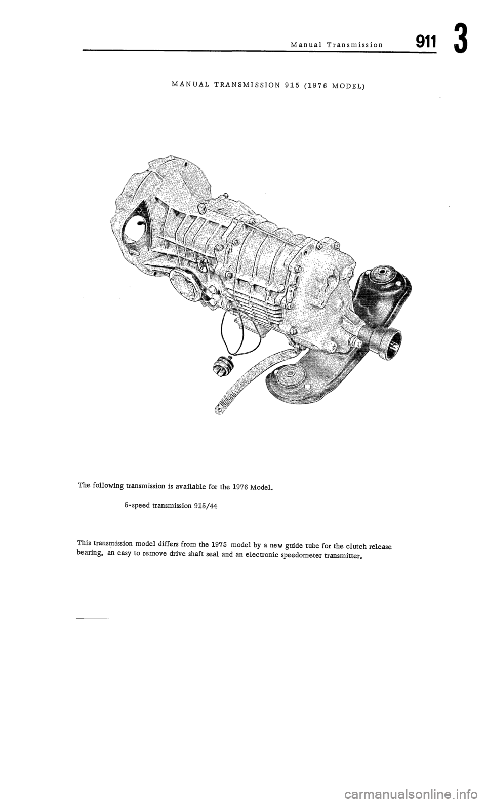 PORSCHE 911 1972 1.G Workshop Manual 2 