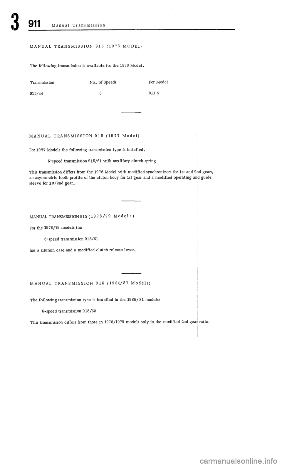 PORSCHE 911 1972 1.G Workshop Manual 2 PORSCHE 911 1972 1.G Workshop Manual 2
