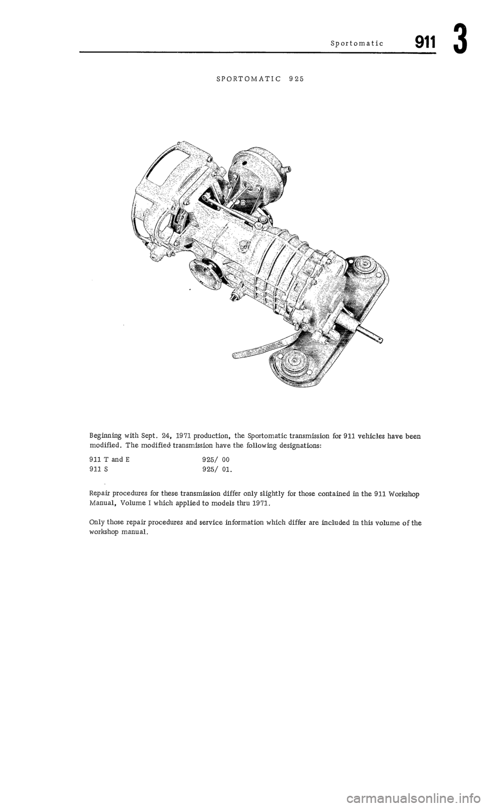 PORSCHE 911 1972 1.G Workshop Manual 2 