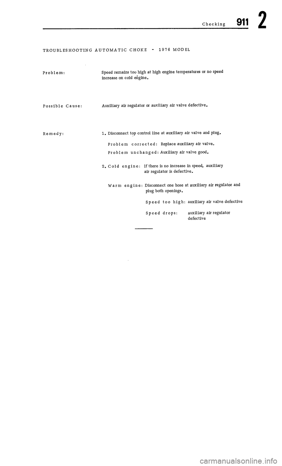 PORSCHE 911 1972 1.G  2 Repair Manual 