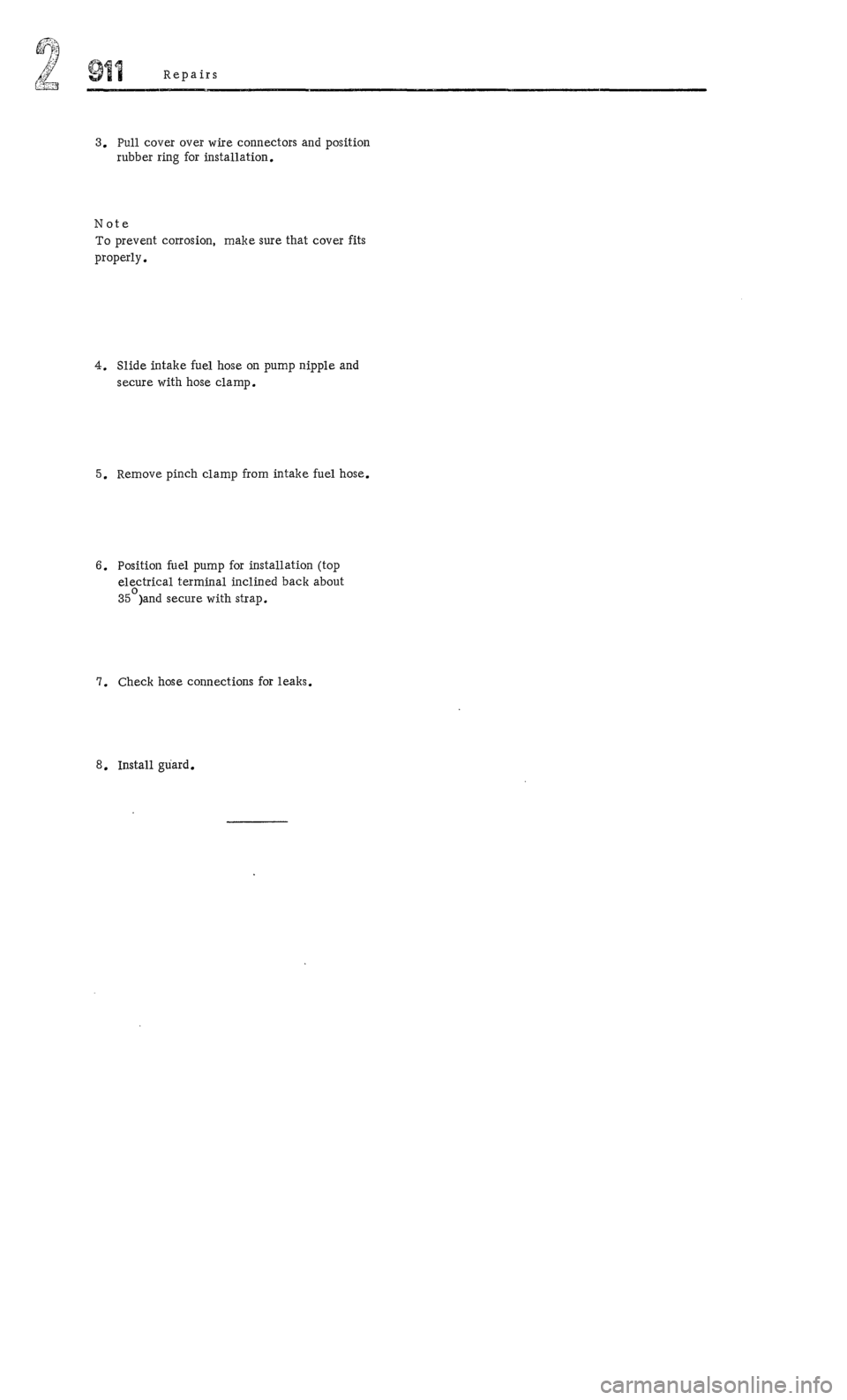 PORSCHE 911 1972 1.G  2 Owners Manual 
