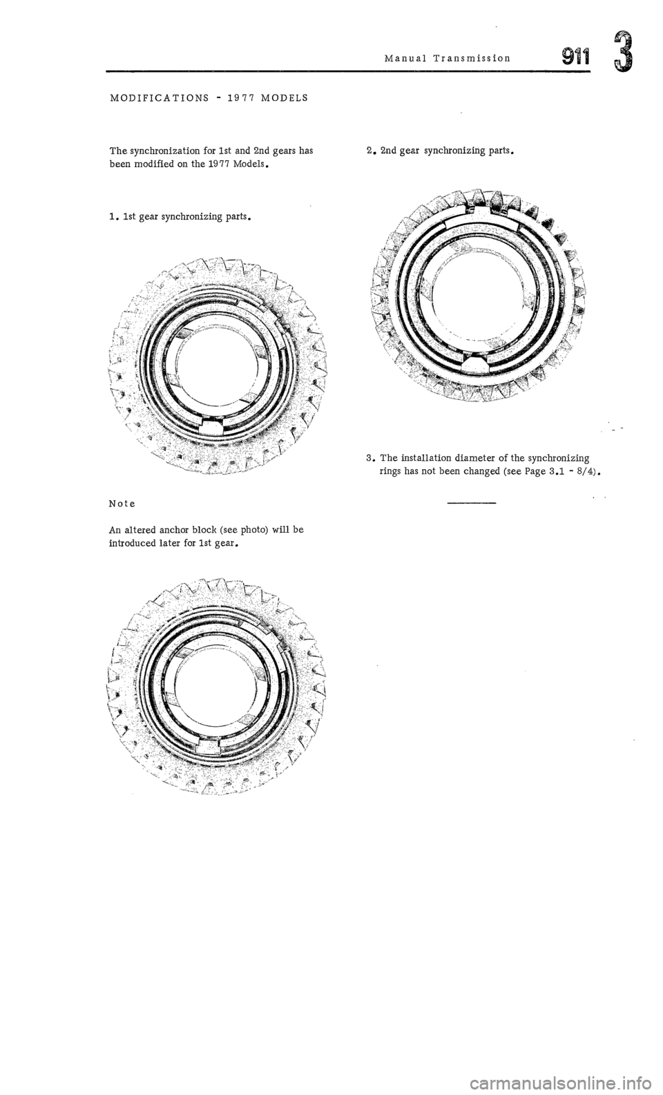 PORSCHE 911 1972 1.G Workshop Manual 3 PORSCHE 911 1972 1.G Workshop Manual 3
