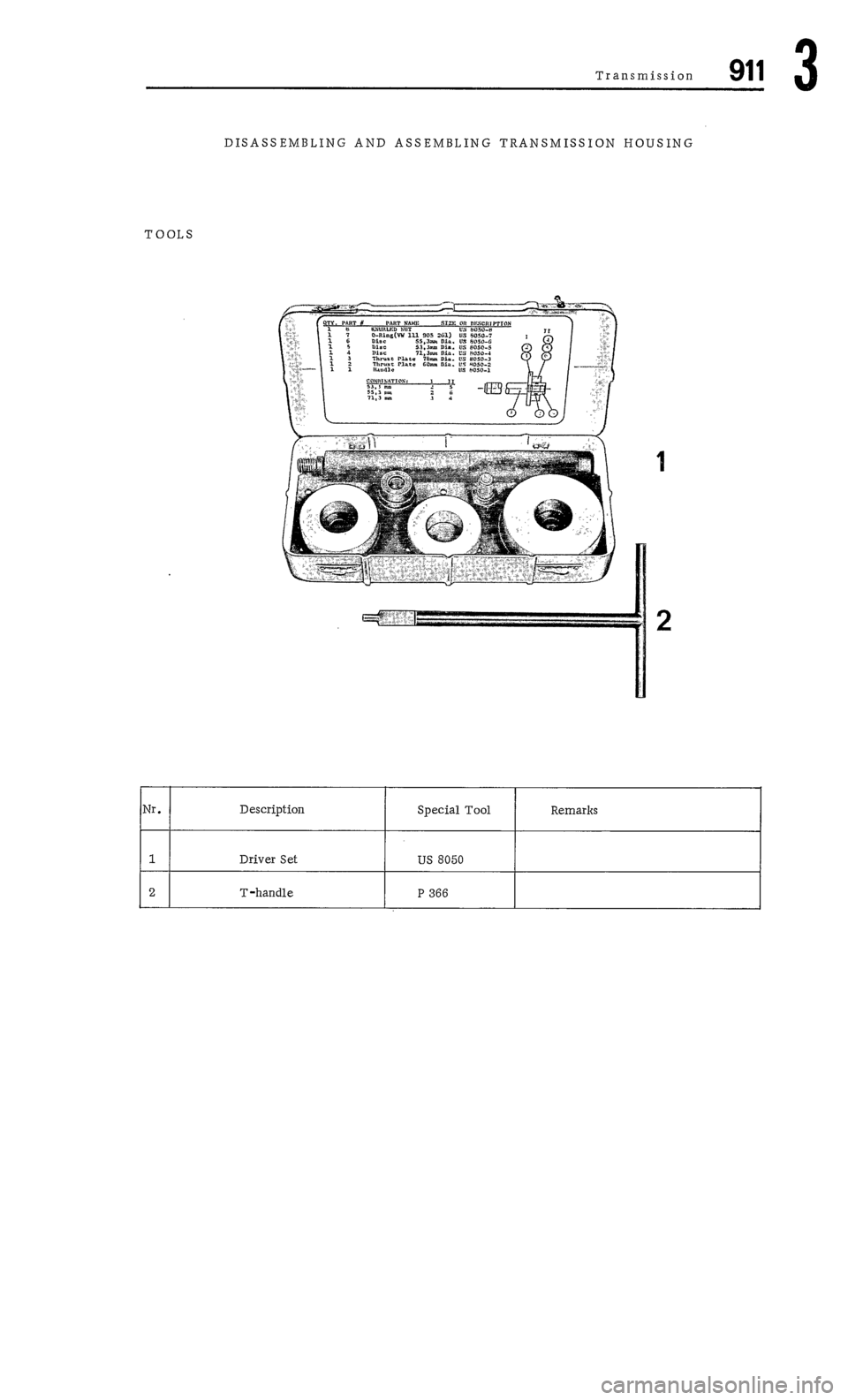 PORSCHE 911 1972 1.G 3 Repair Manual PORSCHE 911 1972 1.G 3 Repair Manual