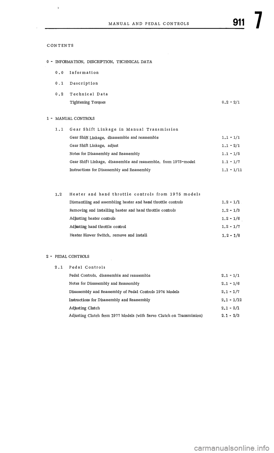 PORSCHE 911 1972 1.G Workshop Manual 4 PORSCHE 911 1972 1.G Workshop Manual 4