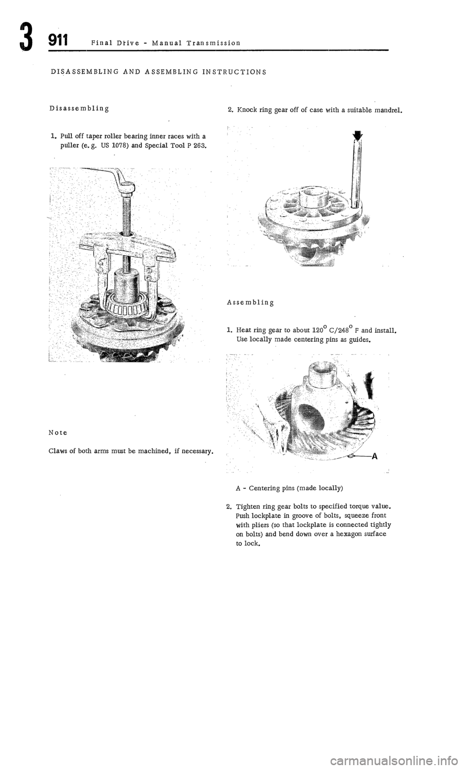 PORSCHE 911 1972 1.G  4 User Guide 