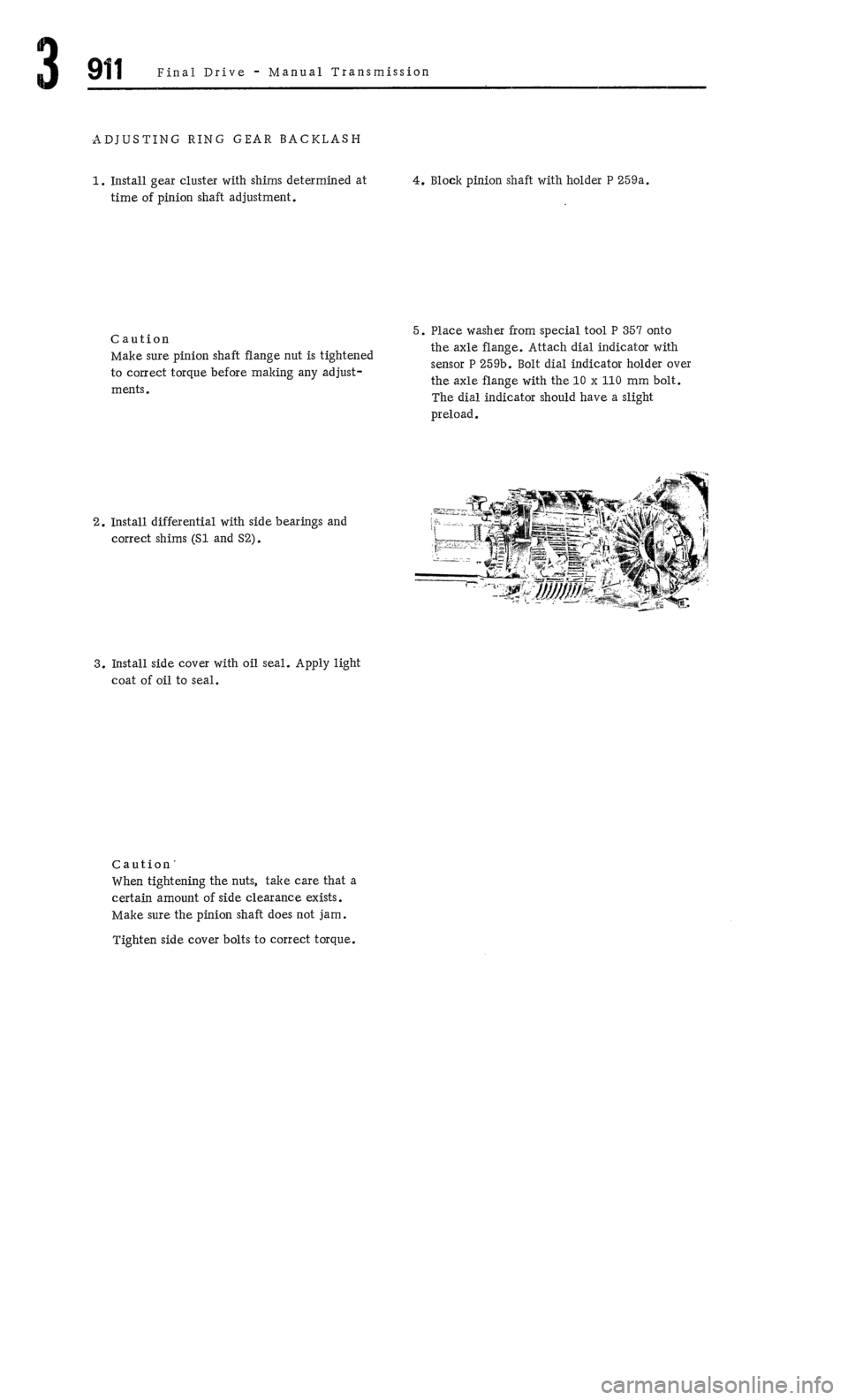 PORSCHE 911 1972 1.G  4 Owners Manual 