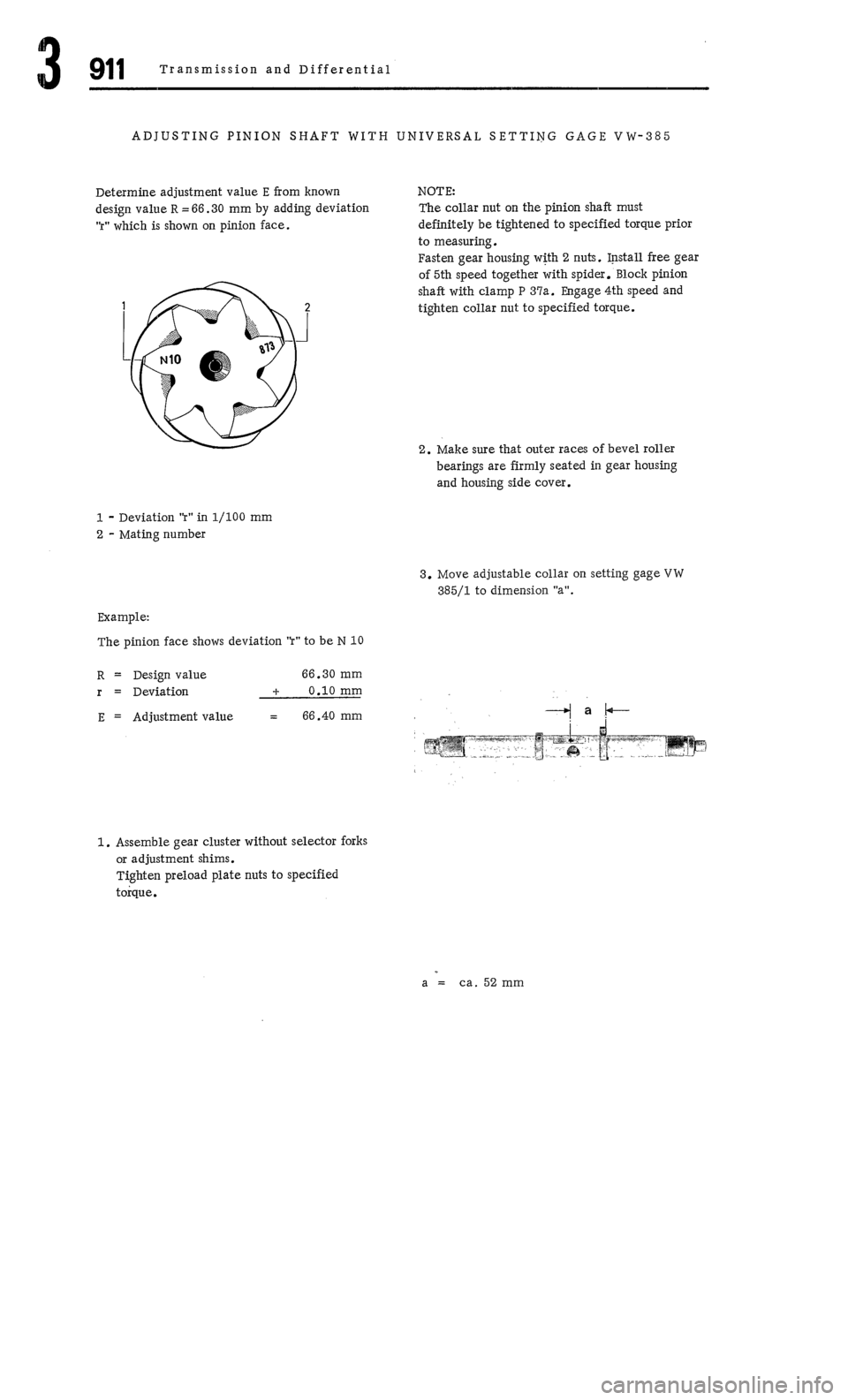 PORSCHE 911 1972 1.G  4 Owners Manual 