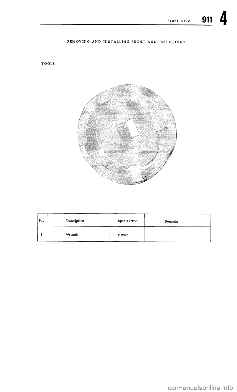 PORSCHE 911 1972 1.G  4 Service Manual 