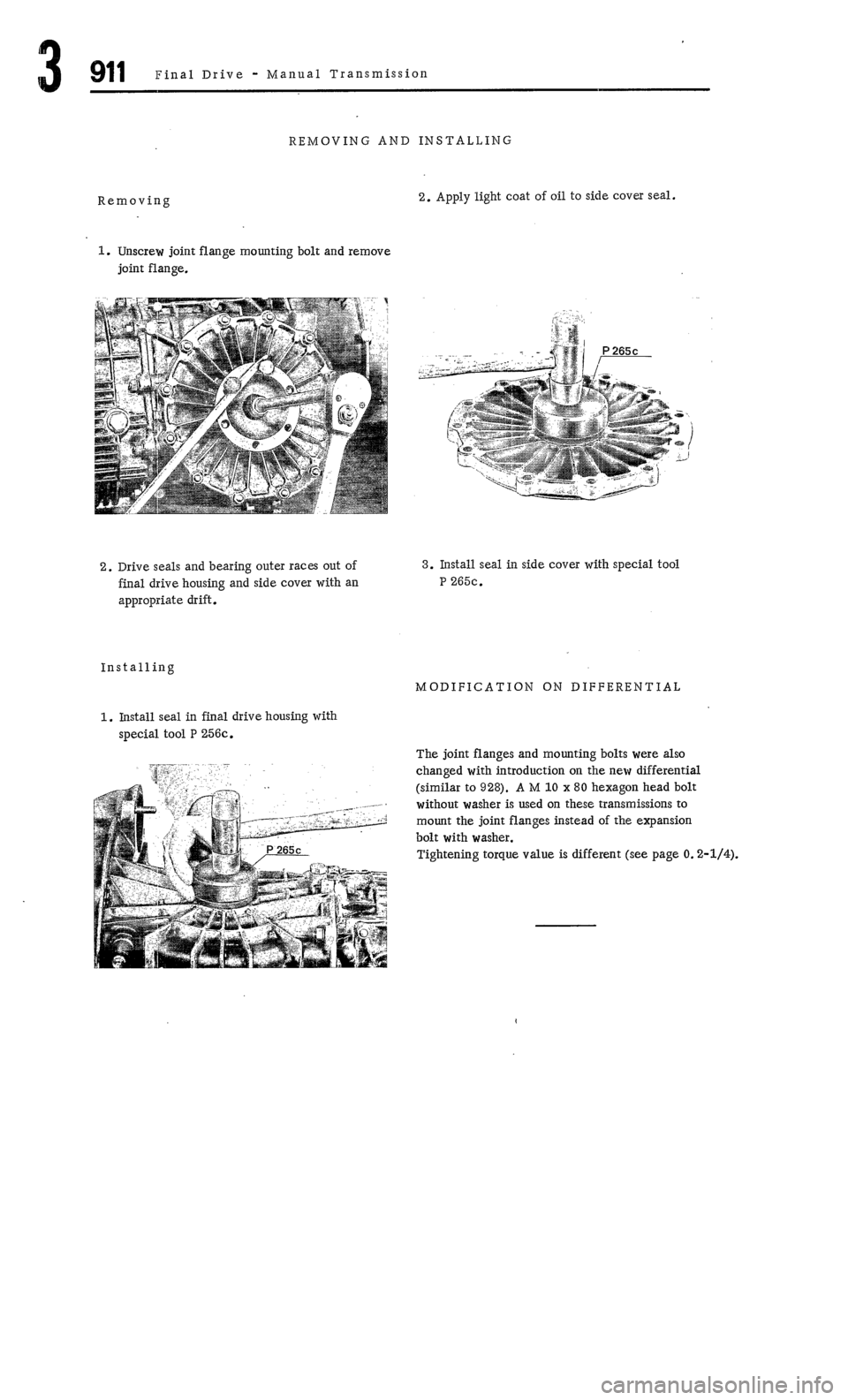 PORSCHE 911 1972 1.G Workshop Manual 4 PORSCHE 911 1972 1.G Workshop Manual 4