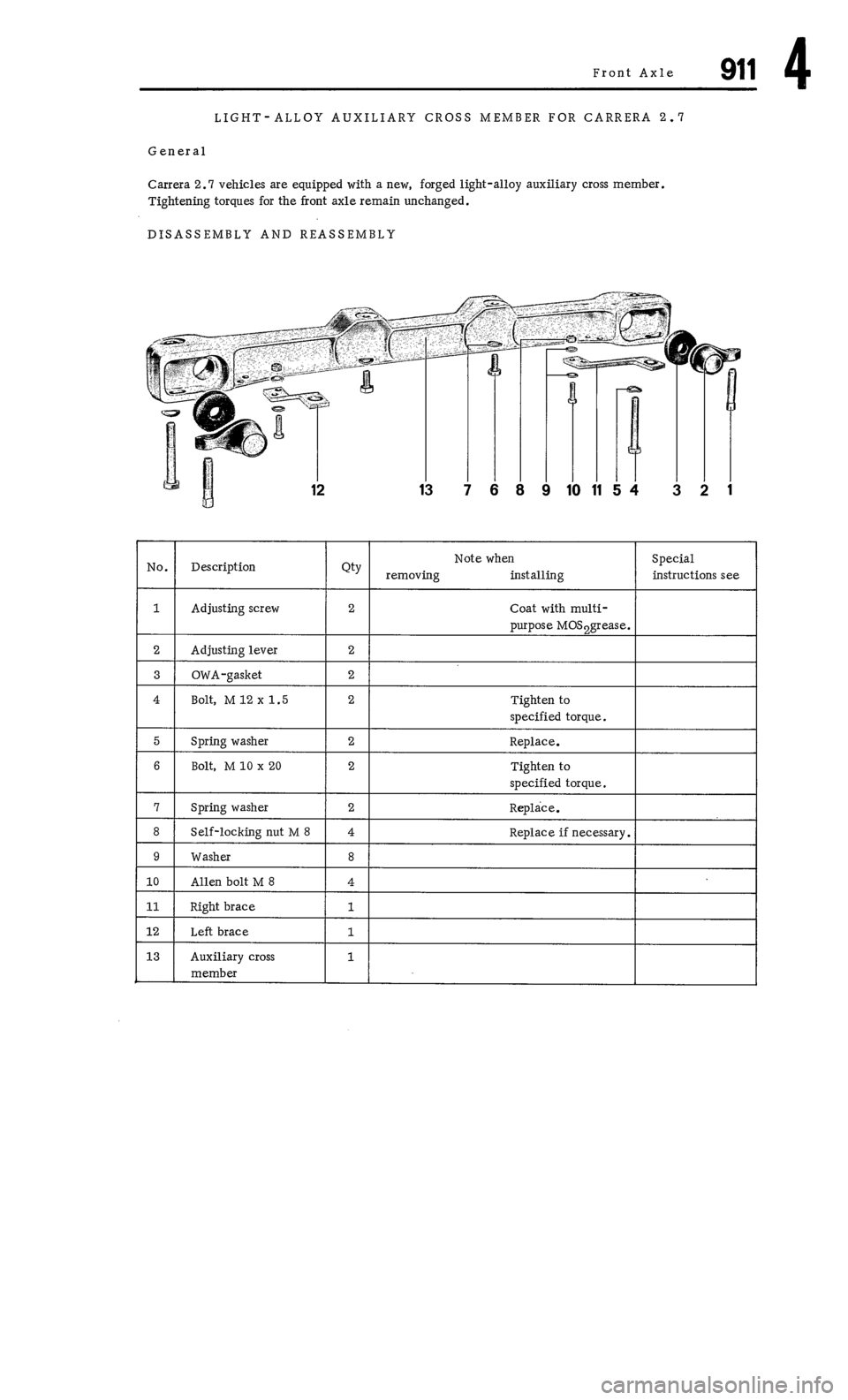 PORSCHE 911 1972 1.G 4 Repair Manual PORSCHE 911 1972 1.G 4 Repair Manual