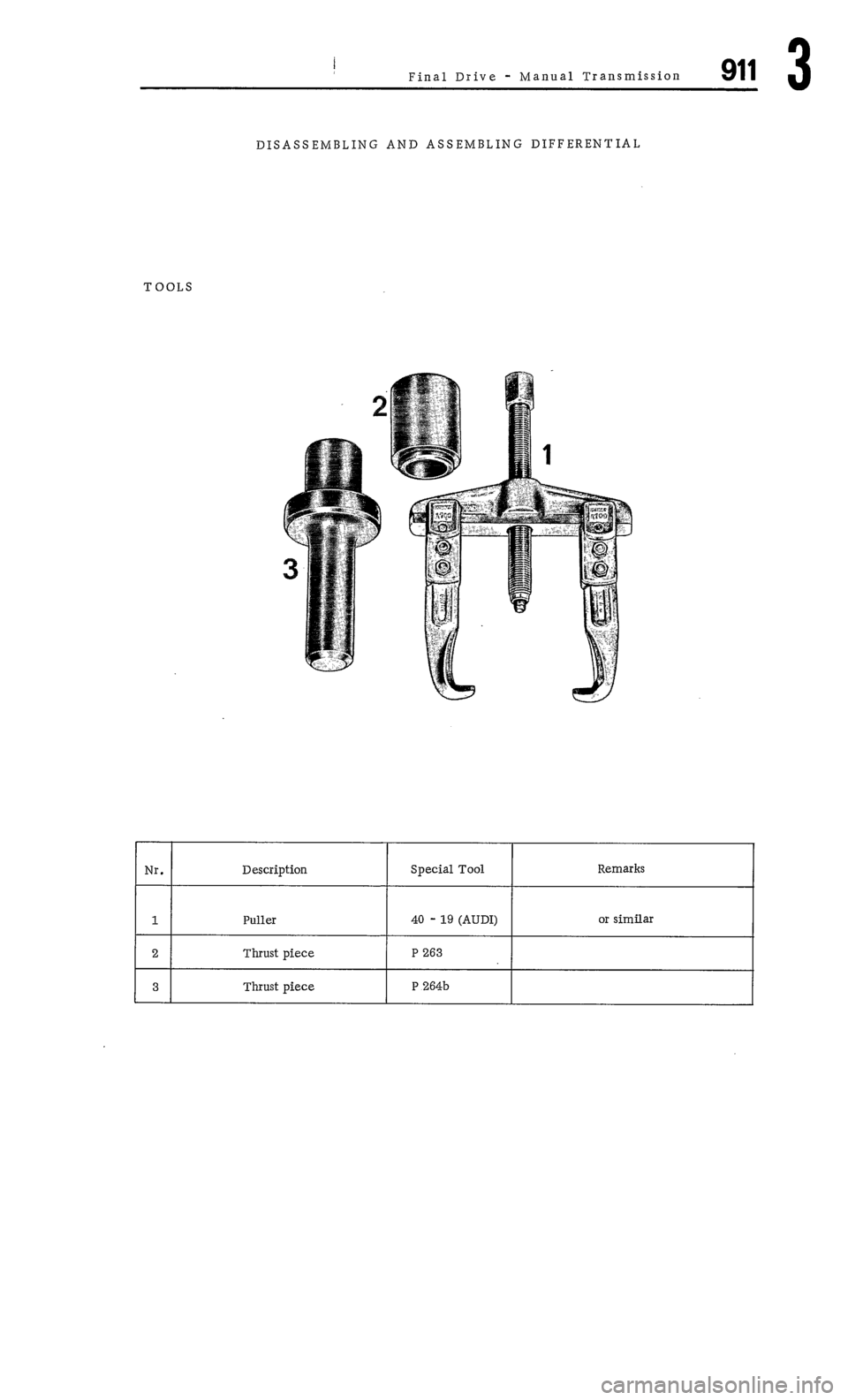 PORSCHE 911 1972 1.G Workshop Manual 4 