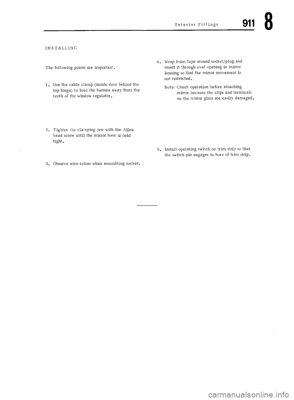 PORSCHE 911 1972 1.G Workshop Manual 5 PORSCHE 911 1972 1.G Workshop Manual 5