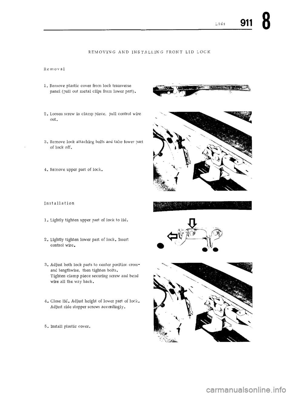 PORSCHE 911 1972 1.G 5 Owners Manual PORSCHE 911 1972 1.G 5 Owners Manual