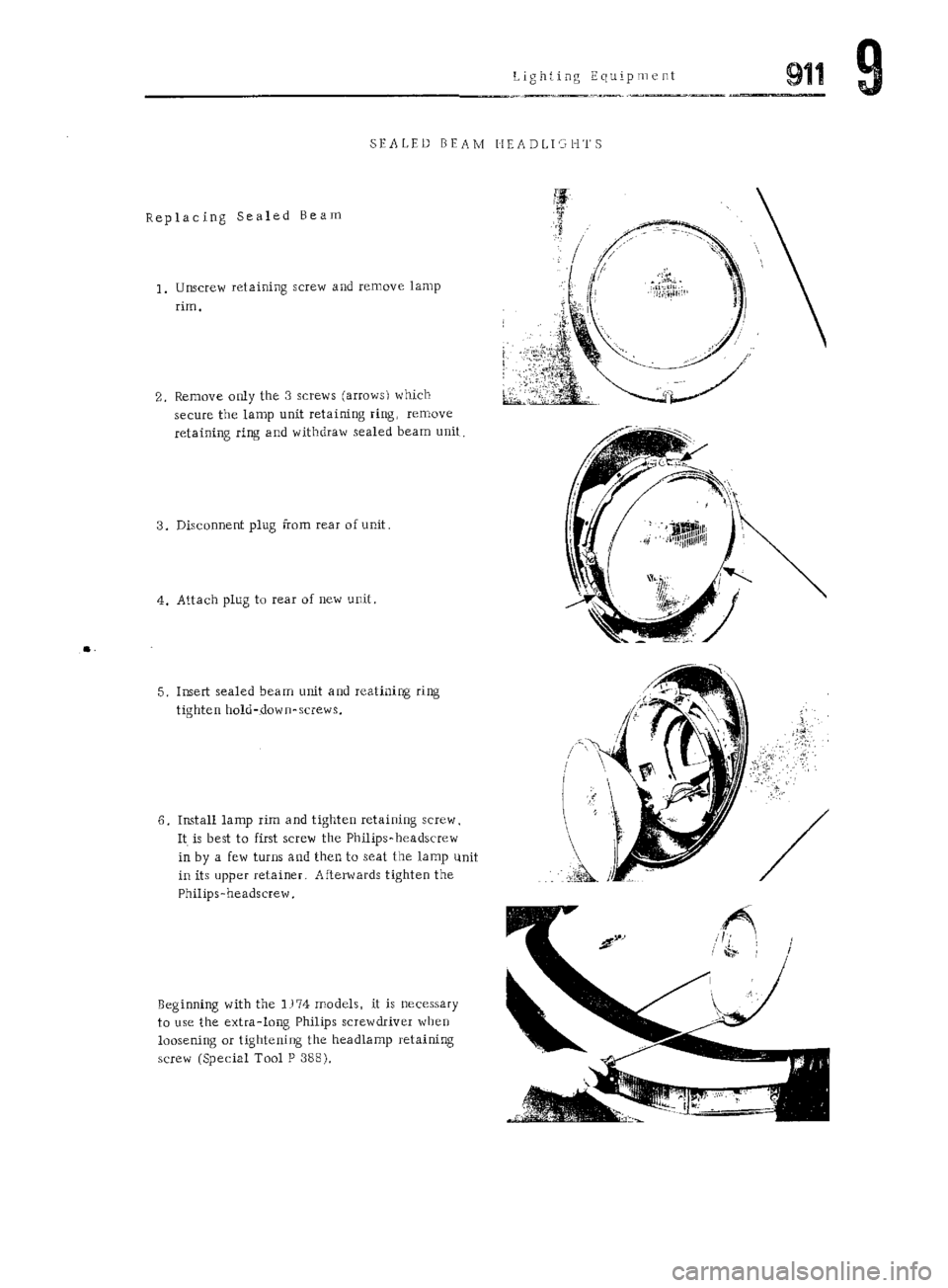 PORSCHE 911 1972 1.G Workshop Manual 6 PORSCHE 911 1972 1.G Workshop Manual 6