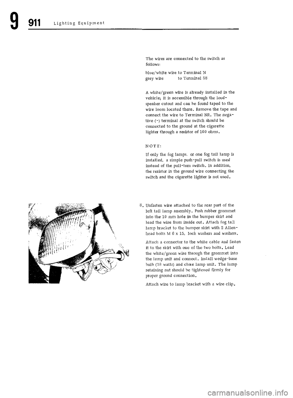 PORSCHE 911 1972 1.G Workshop Manual 6 PORSCHE 911 1972 1.G Workshop Manual 6
