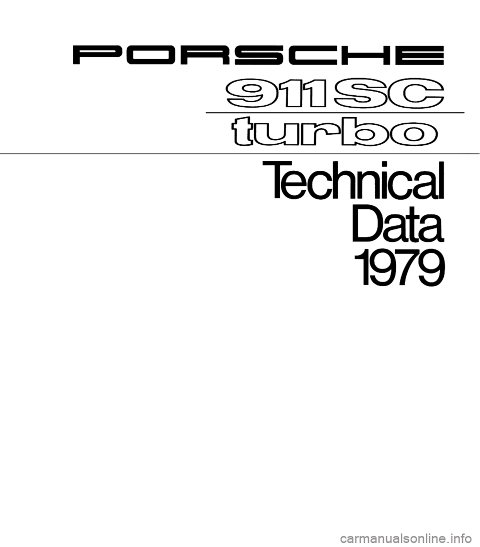 PORSCHE 911 1978 1.G Technical Data Workshop Manual 